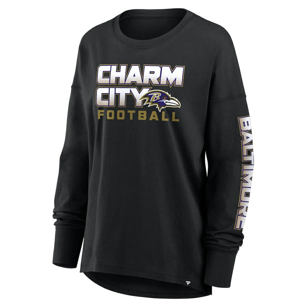 Baltimore Ravens Women's Hometown Legacy Long Sleeve T-Shirt - Black on sale