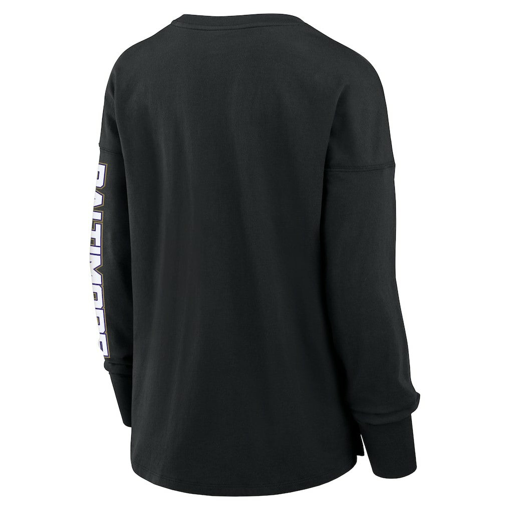 Baltimore Ravens Women's Hometown Legacy Long Sleeve T-Shirt - Black on sale