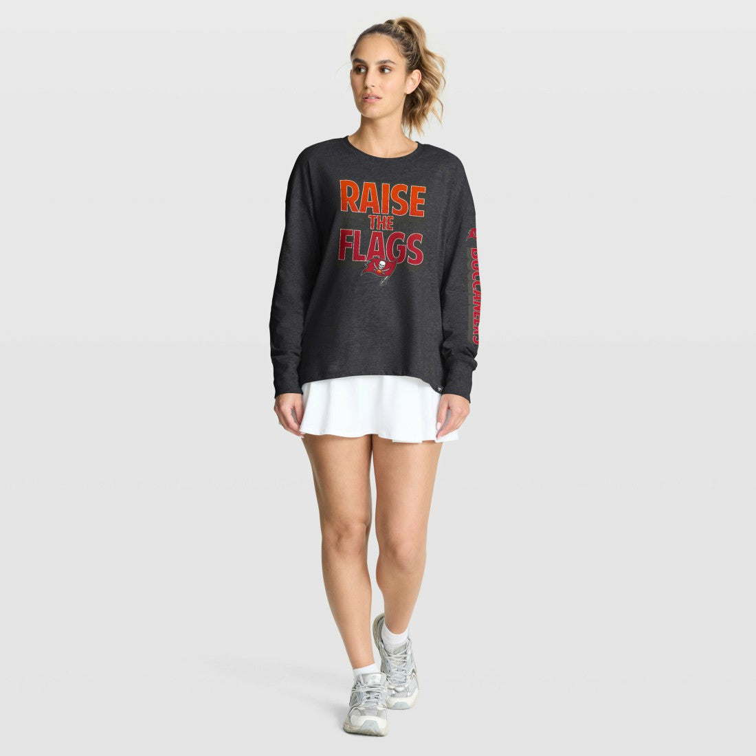 Tampa Bay Buccaneers Women's Hometown Legacy Long Sleeve T-Shirt - Heather Pewter cheap