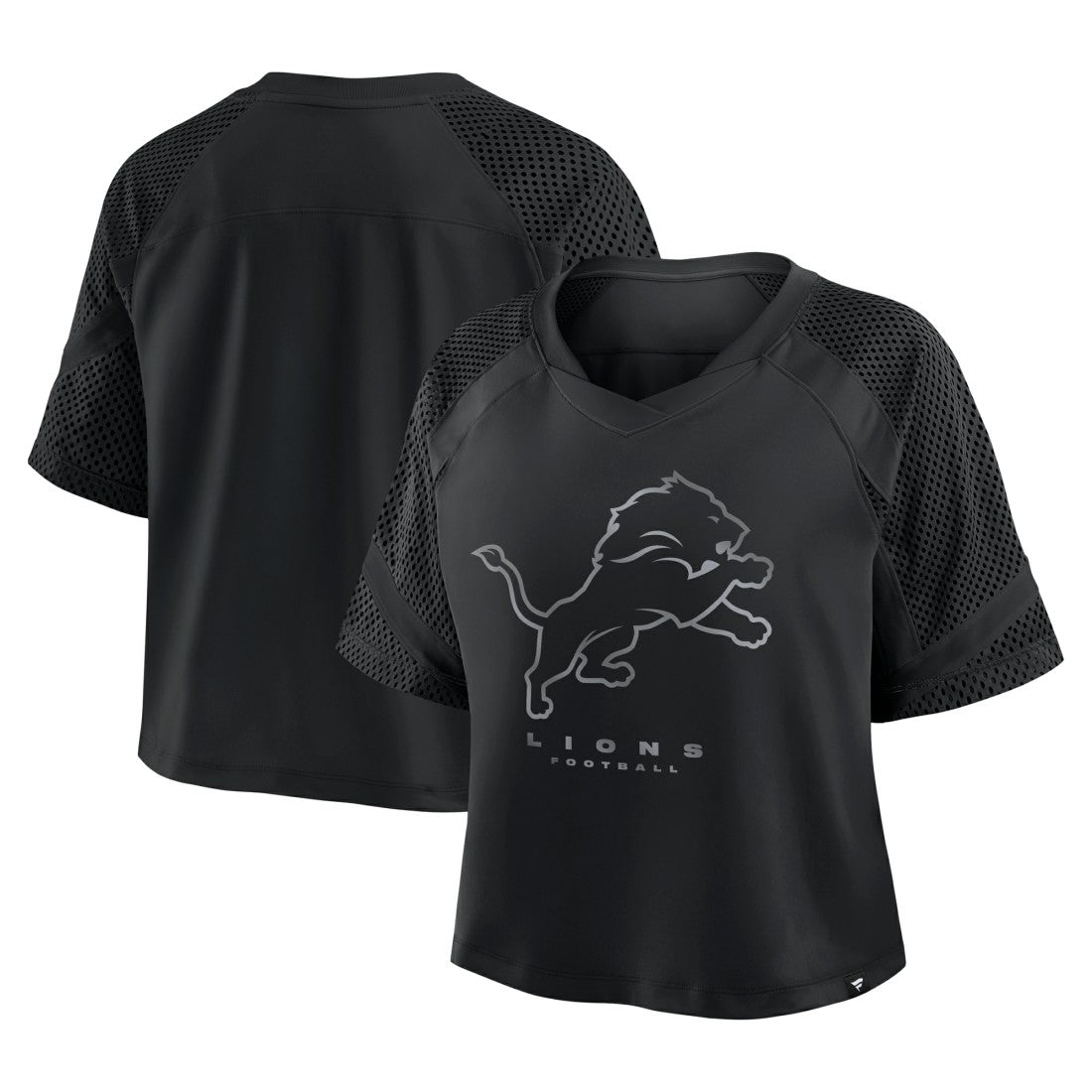 Detroit Lions Women's Oversized Raglan V-Neck Blackout Fashion Jersey on sale