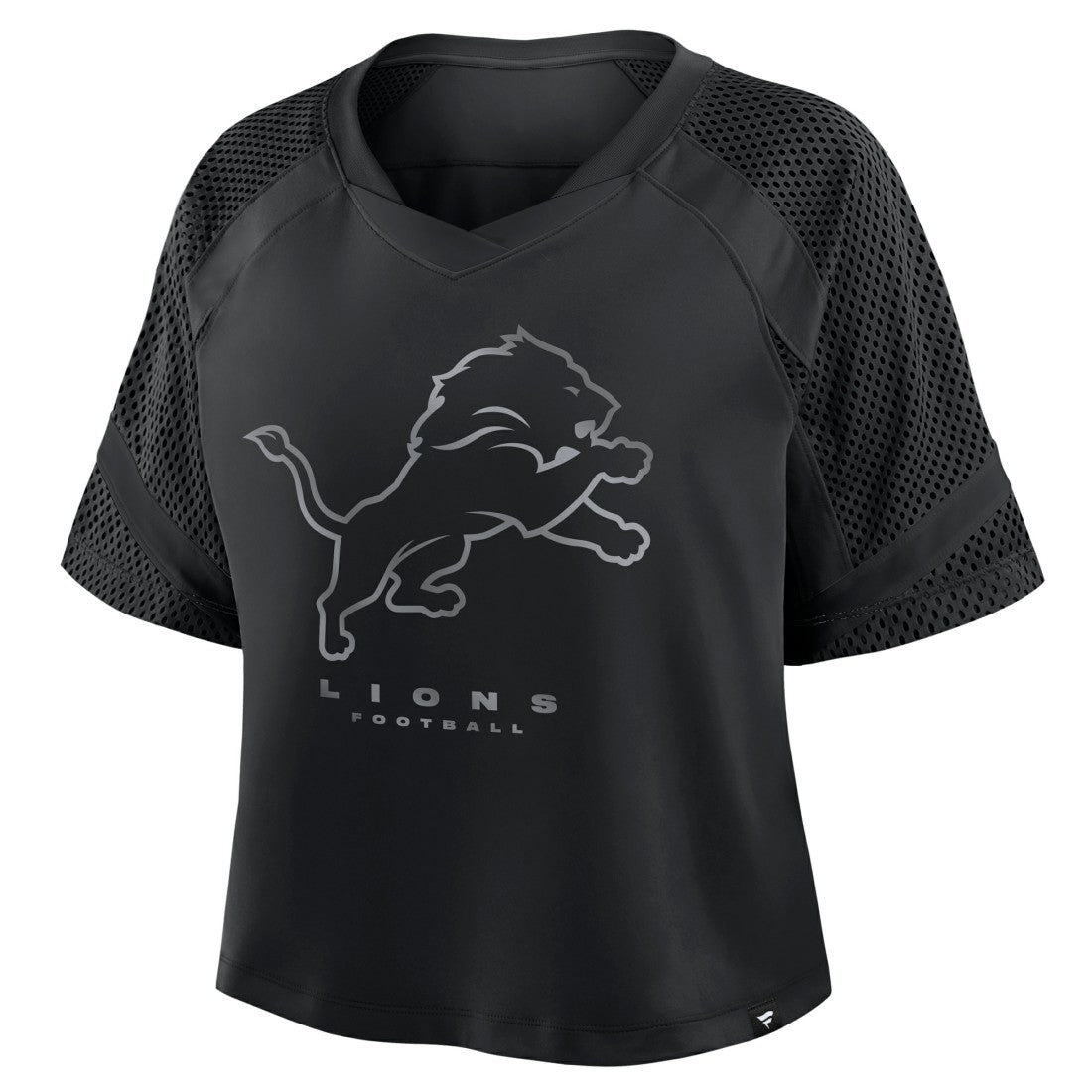 Detroit Lions Women's Oversized Raglan V-Neck Blackout Fashion Jersey on sale
