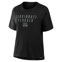 Cincinnati Bengals Women's Blackout Kneel Down Legacy T-Shirt - Black on sale