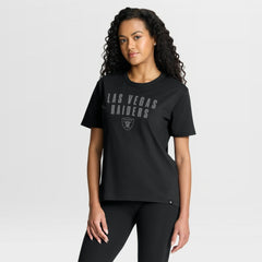 Las Vegas Raiders Women's Blackout Kneel Down Legacy T-Shirt - Black on sale
