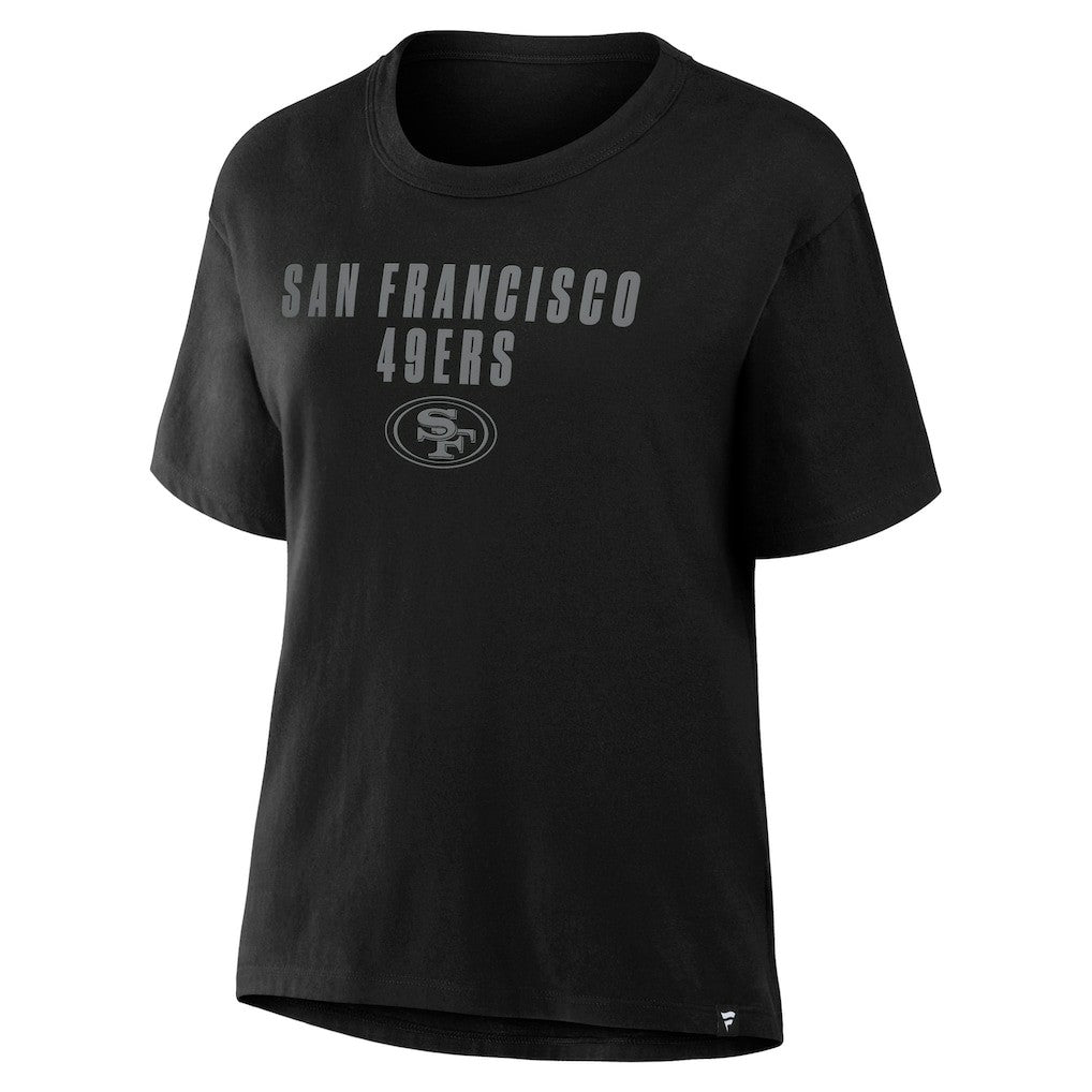 San Francisco 49ers Women's Blackout Kneel Down Legacy T-Shirt - Black discount