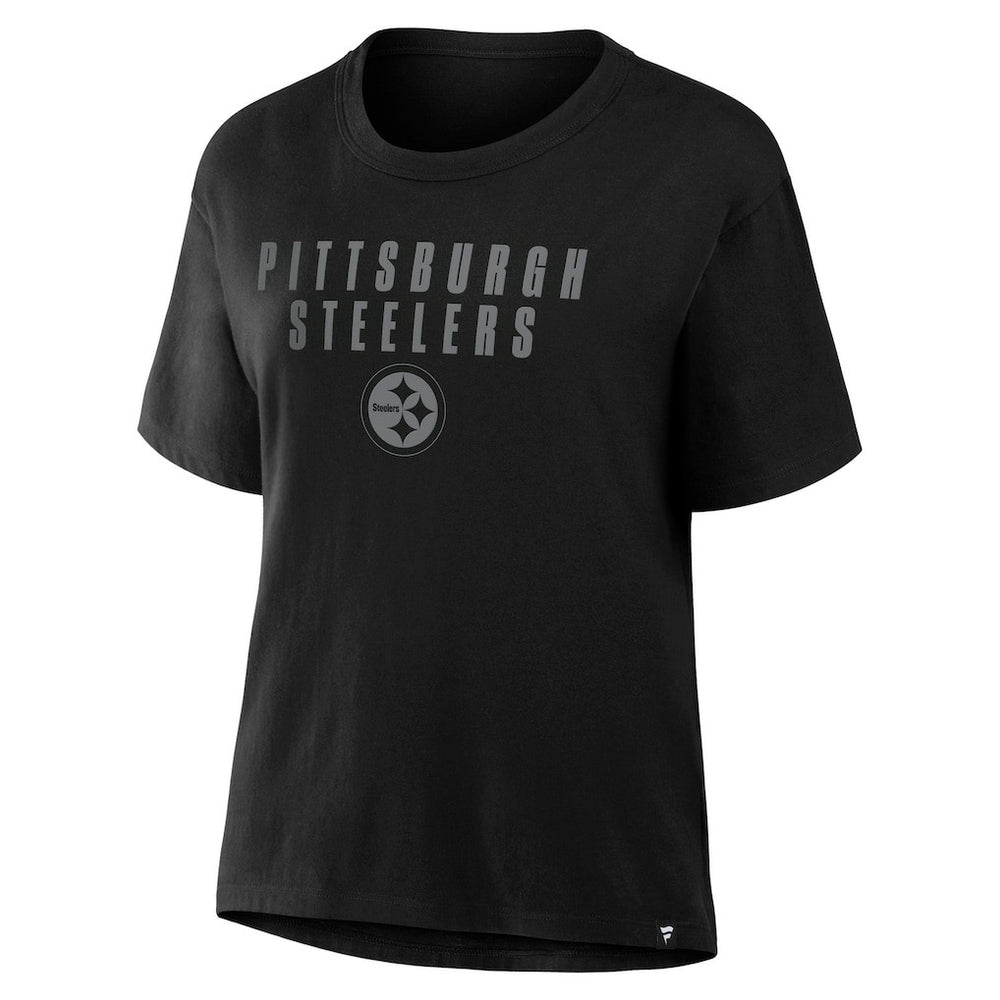 Pittsburgh Steelers Women's Blackout Kneel Down Legacy T-Shirt - Black for sale