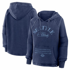 Seattle Seahawks Women's Oversized Raglan Gridiron Hoodie - Navy sale