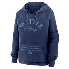 Seattle Seahawks Women's Oversized Raglan Gridiron Hoodie - Navy sale