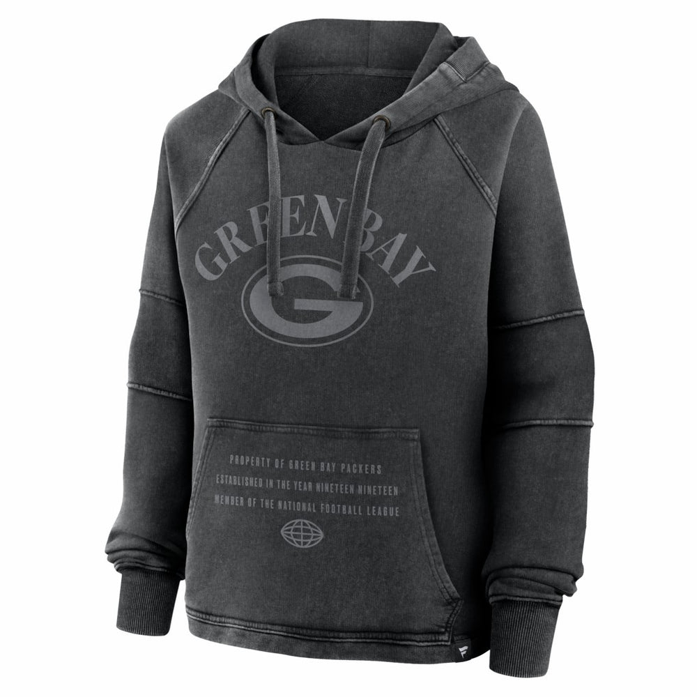 Green Bay Packers Women's Oversized Raglan Gridiron Hoodie - Black cheap
