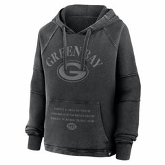 Green Bay Packers Women's Oversized Raglan Gridiron Hoodie - Black cheap
