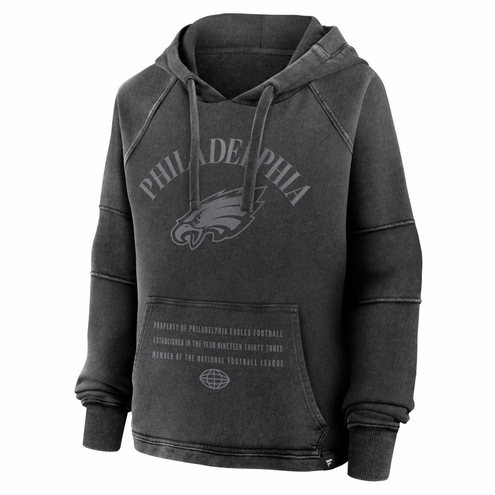 Philadelphia Eagles Women's Oversized Raglan Gridiron Hoodie - Black outlet