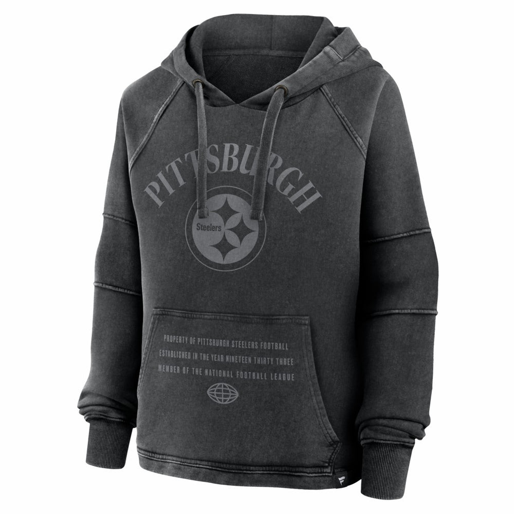 Pittsburgh Steelers Women's Oversized Raglan Gridiron Hoodie - Black outlet