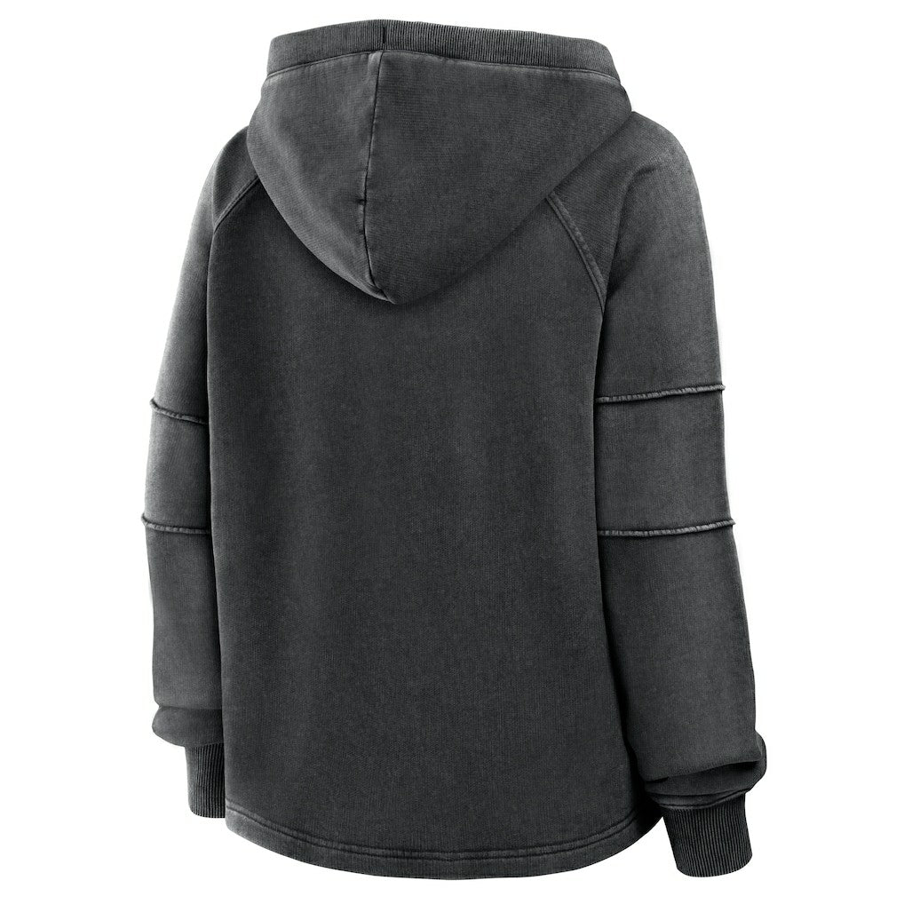 San Francisco 49ers Women's Oversized Raglan Gridiron Hoodie - Black sale