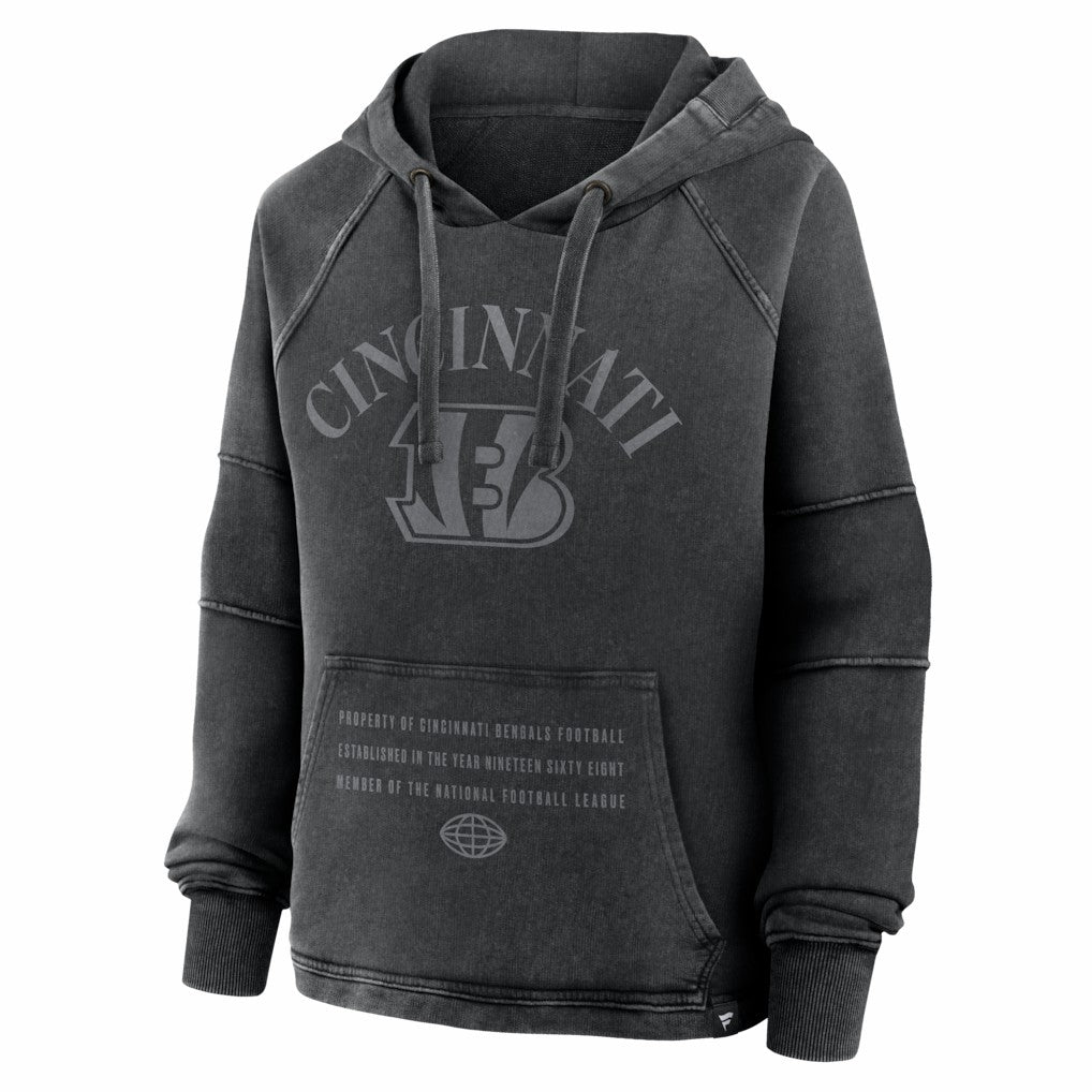 Cincinnati Bengals Women's Oversized Raglan Gridiron Hoodie - Black sale