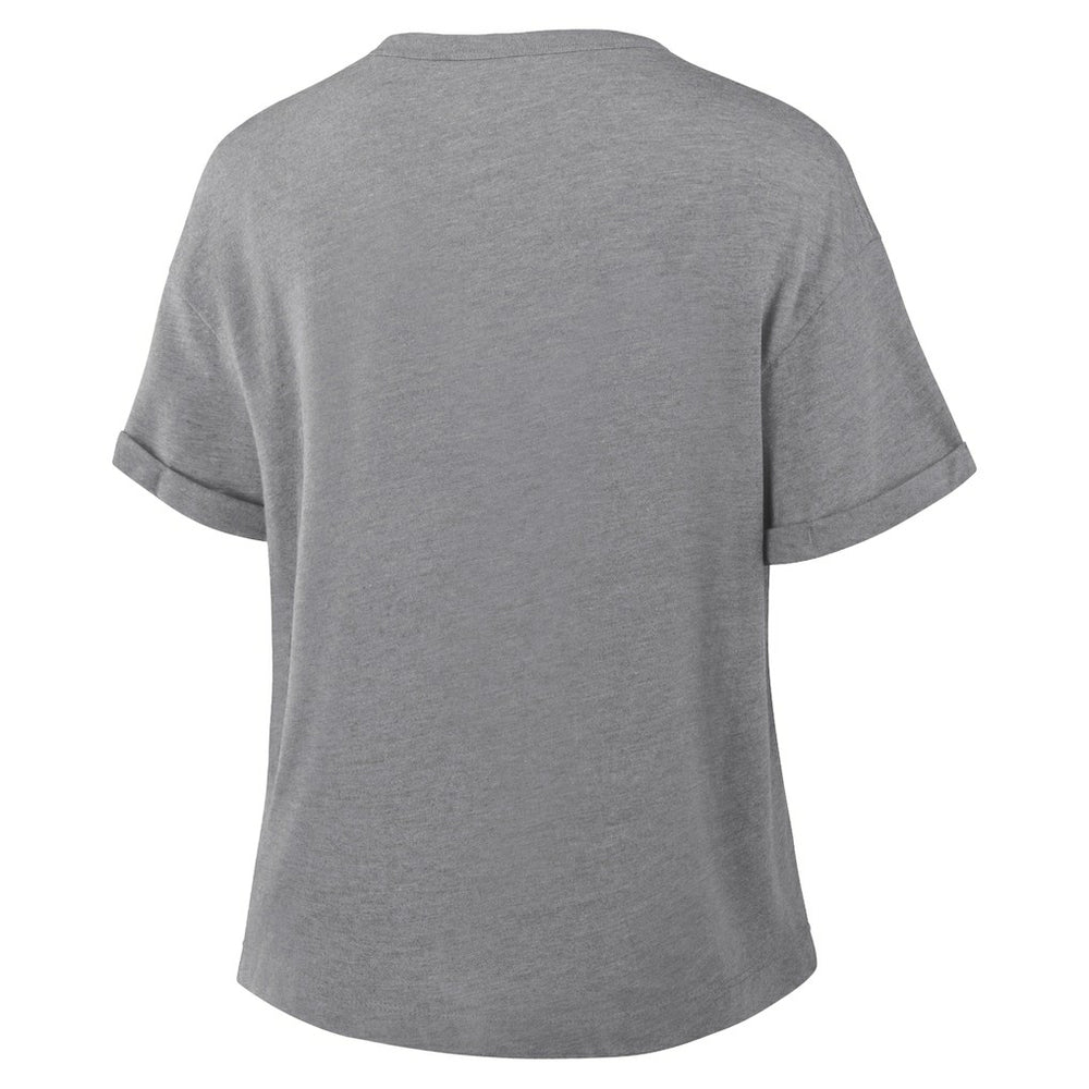 Houston Texans Women's Pennant Wave Tribute Tri-Blend Boxy T-Shirt - Heather Gray sale