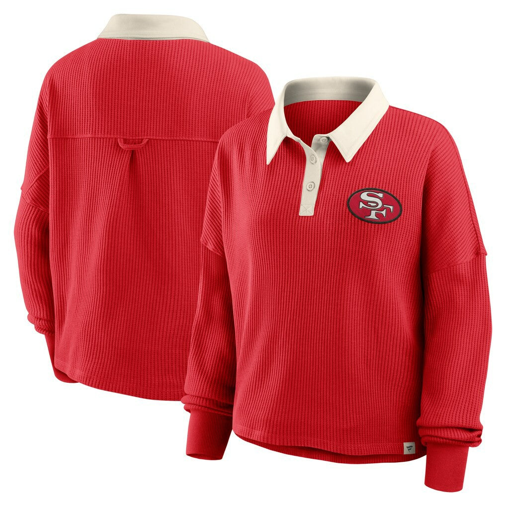 San Francisco 49ers Women's Oversized Hometown Premium Thermal Long Sleeve Shirt - Scarlet for sale