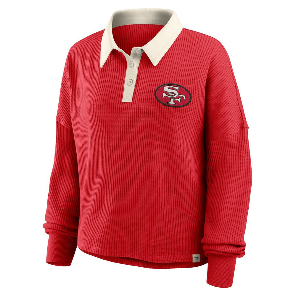 San Francisco 49ers Women's Oversized Hometown Premium Thermal Long Sleeve Shirt - Scarlet for sale