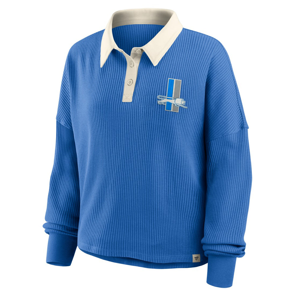 Detroit Lions Women's Oversized Hometown Premium Thermal Long Sleeve Shirt - Blue online