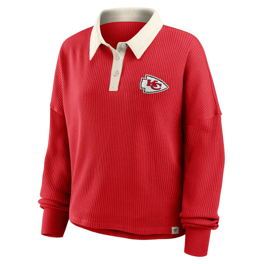 Kansas City Chiefs Women's Oversized Hometown Premium Thermal Long Sleeve Shirt - Red cheap