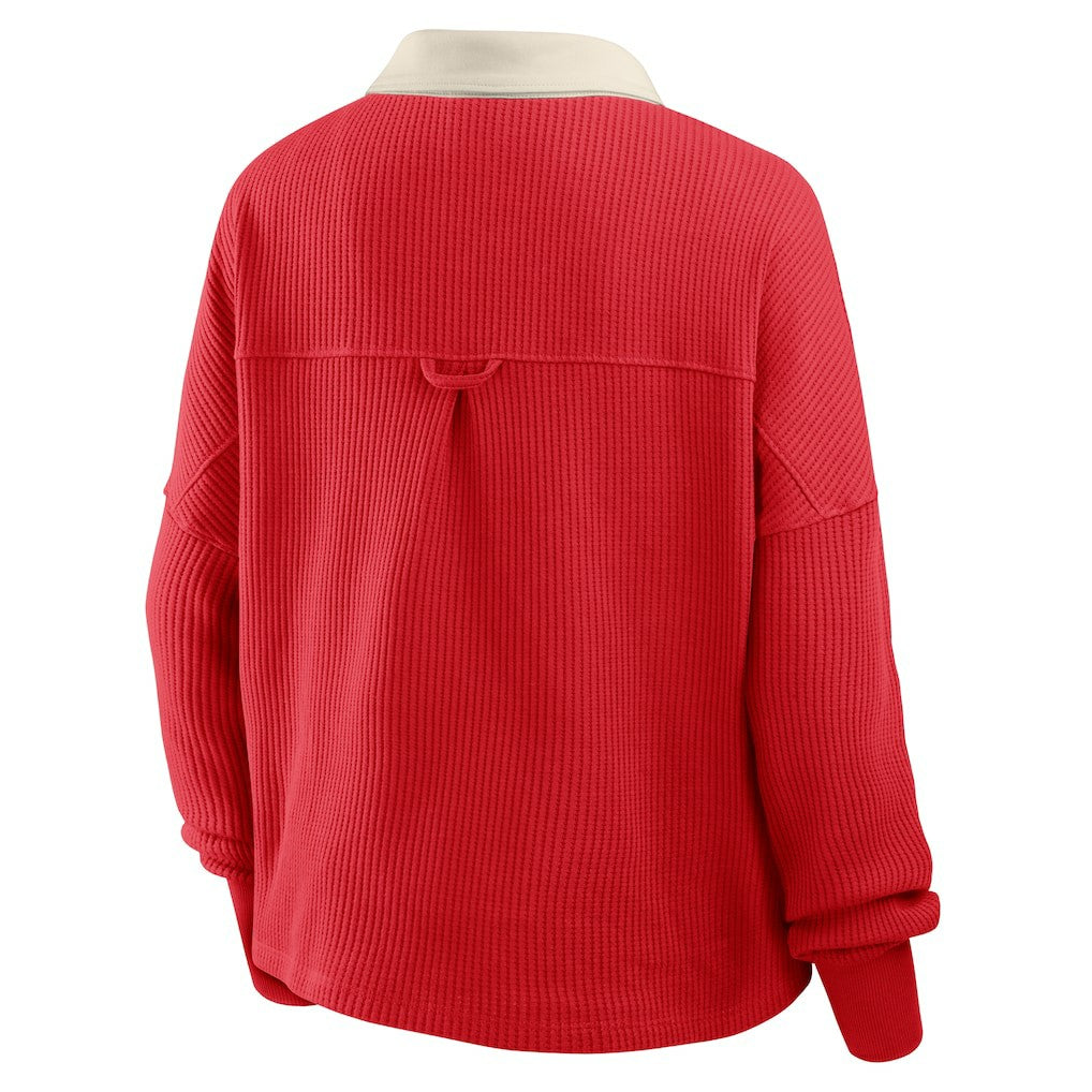 Kansas City Chiefs Women's Oversized Hometown Premium Thermal Long Sleeve Shirt - Red cheap