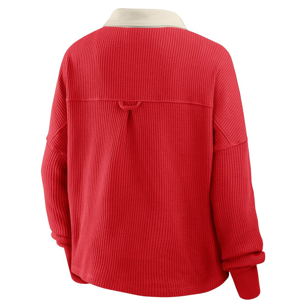 Kansas City Chiefs Women's Oversized Hometown Premium Thermal Long Sleeve Shirt - Red cheap