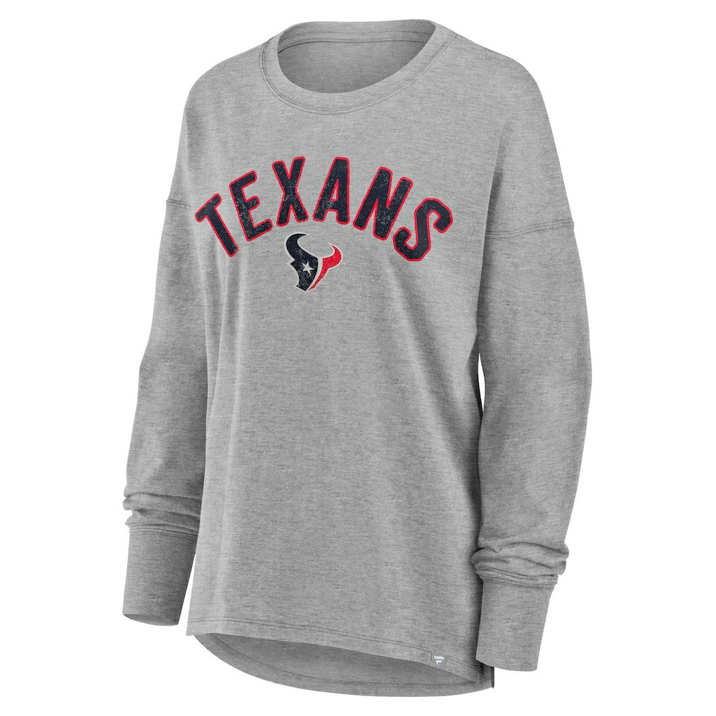 Houston Texans Women's Hometown Legacy Long Sleeve T-Shirt - Heather Gray cheap
