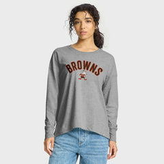 Cleveland Browns Women's Hometown Legacy Long Sleeve T-Shirt - Heather Gray outlet