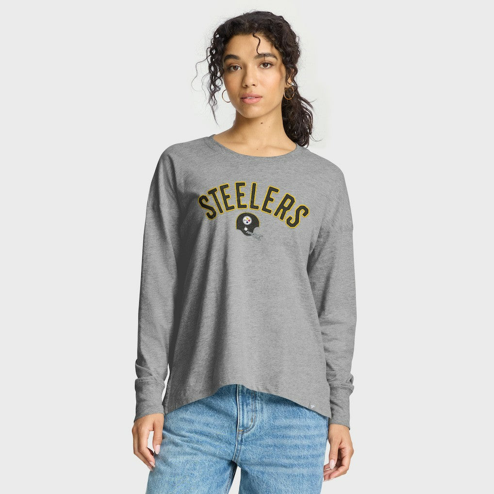 Pittsburgh Steelers Women's Hometown Legacy Long Sleeve T-Shirt - Heather Gray sale