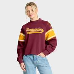 Washington Commanders Oversized Hometown Toss Sweep Mock Neck Pullover - Burgundy outlet