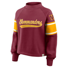 Washington Commanders Oversized Hometown Toss Sweep Mock Neck Pullover - Burgundy outlet
