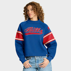 Buffalo Bills Oversized Hometown Toss Sweep Mock Neck Pullover - Royal for sale
