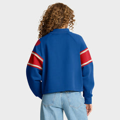 Buffalo Bills Oversized Hometown Toss Sweep Mock Neck Pullover - Royal for sale