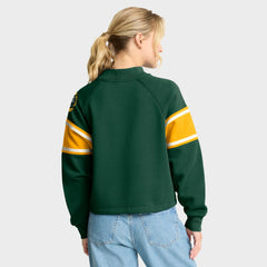 Green Bay Packers Oversized Hometown Toss Sweep Mock Neck Pullover - Green discount