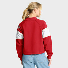 Kansas City Chiefs Oversized Hometown Toss Sweep Mock Neck Pullover - Red cheap