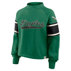 Philadelphia Eagles Oversized Hometown Toss Sweep Mock Neck Pullover - Kelly Green sale