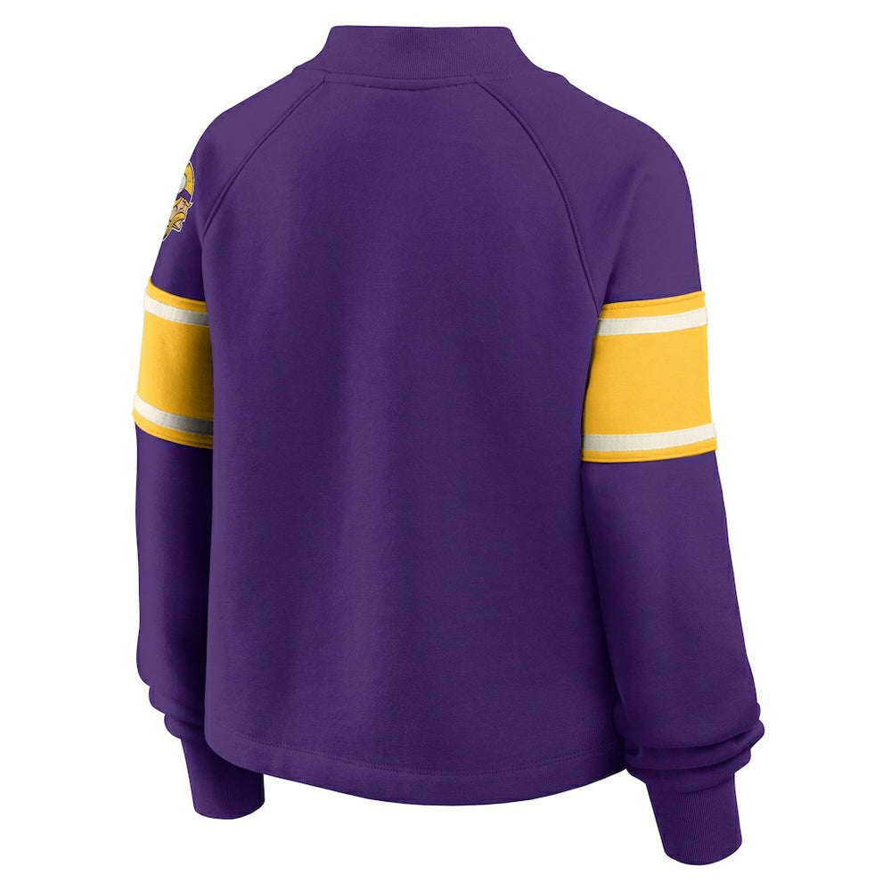 Minnesota Vikings Oversized Hometown Toss Sweep Mock Neck Pullover - Purple sale