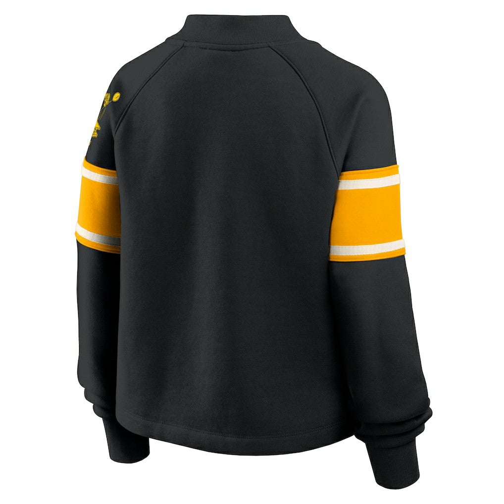Pittsburgh Steelers Oversized Hometown Toss Sweep Mock Neck Pullover - Black sale