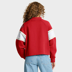 San Francisco 49ers Oversized Hometown Toss Sweep Mock Neck Pullover - Scarlet cheap