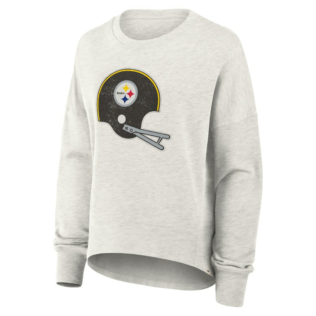 Pittsburgh Steelers Women's Oversized Hometown Pullover Sweatshirt - Heather Gray on sale