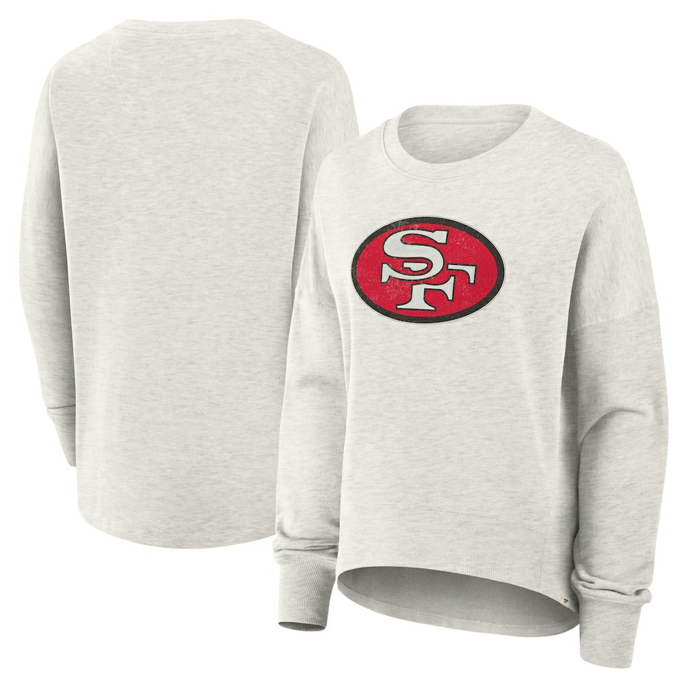 San Francisco 49ers Women's Oversized Hometown Pullover Sweatshirt - Heather Gray on sale
