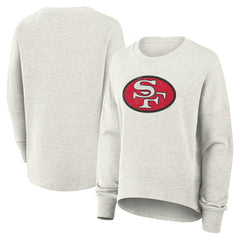 San Francisco 49ers Women's Oversized Hometown Pullover Sweatshirt - Heather Gray on sale