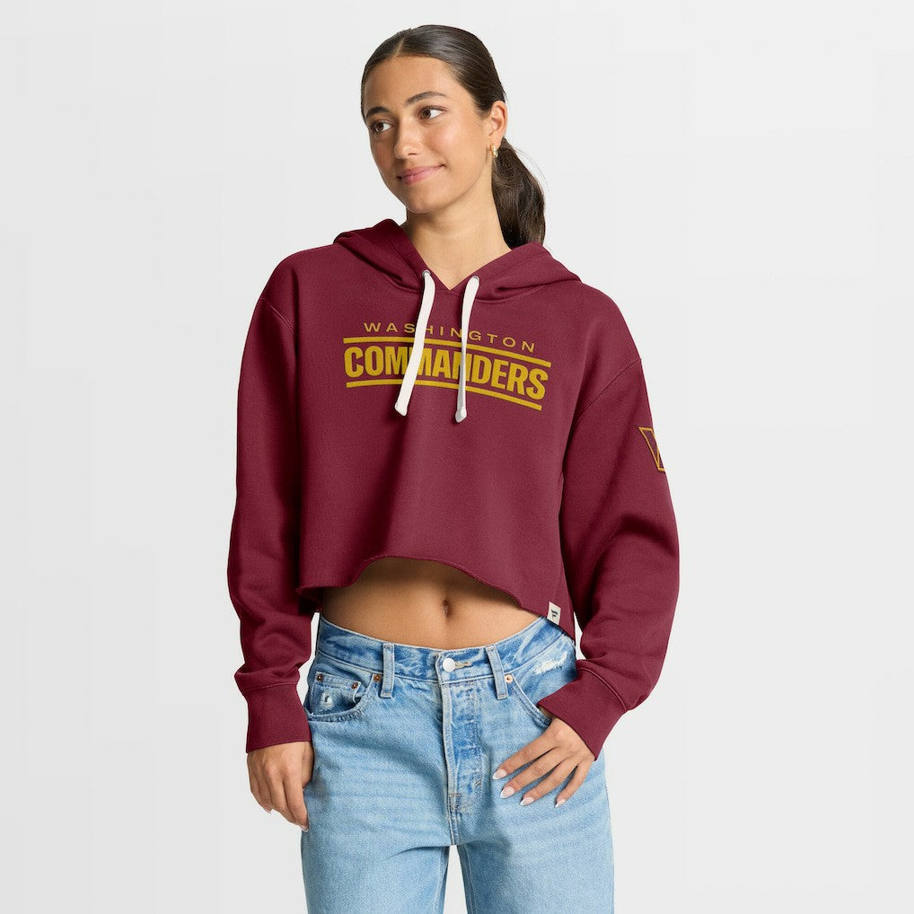 Washington Commanders Women's Oversized Hometown Heritage Cropped Hoodie - Burgundy sale