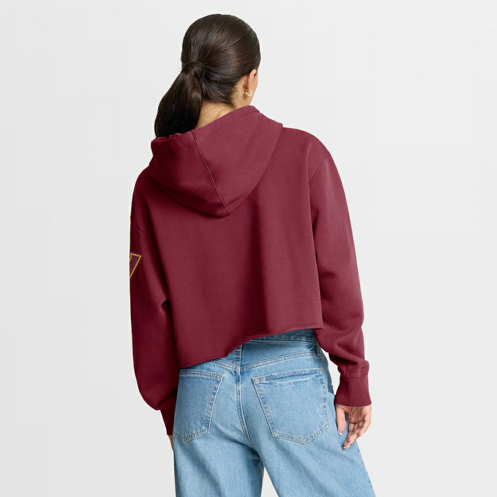 Washington Commanders Women's Oversized Hometown Heritage Cropped Hoodie - Burgundy sale
