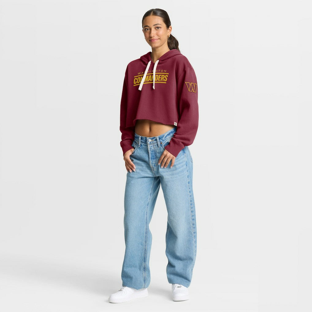 Washington Commanders Women's Oversized Hometown Heritage Cropped Hoodie - Burgundy sale