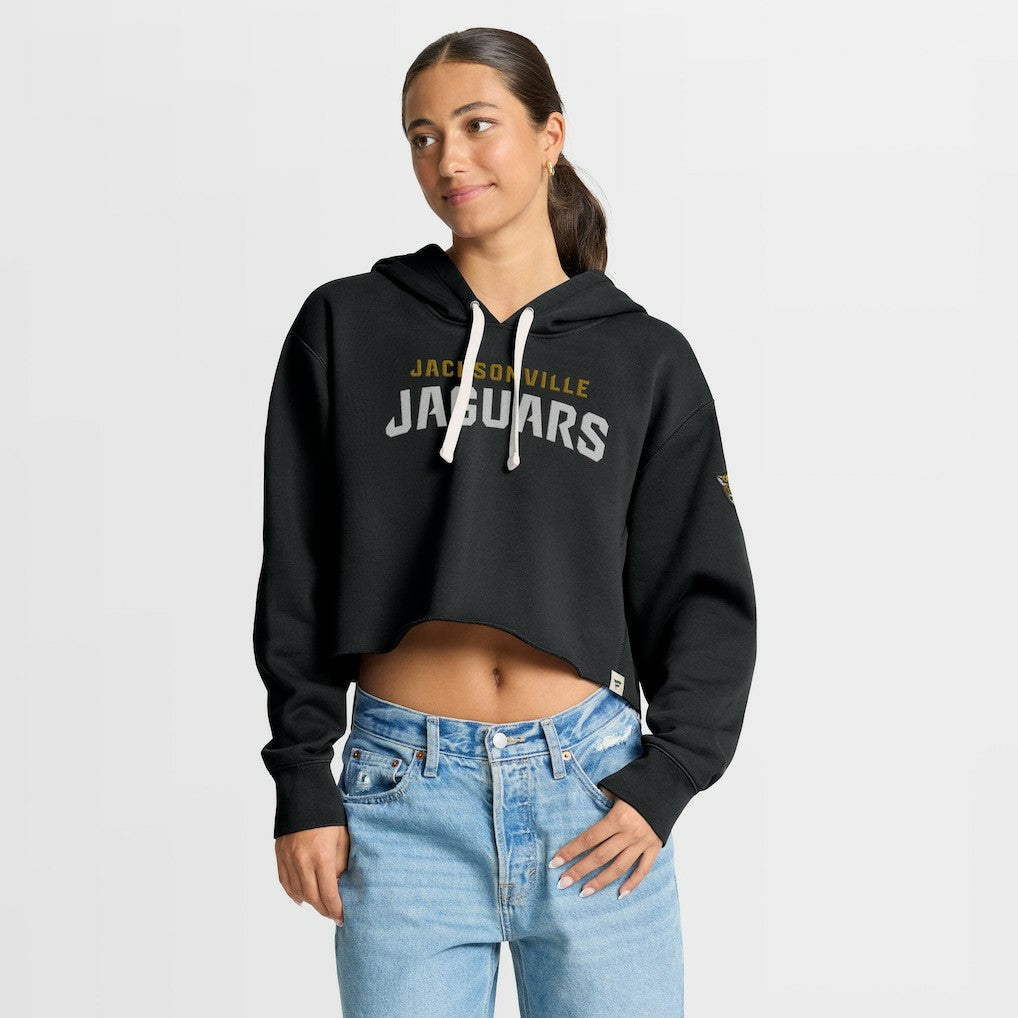 Jacksonville Jaguars Women's Oversized Hometown Heritage Cropped Hoodie - Black outlet