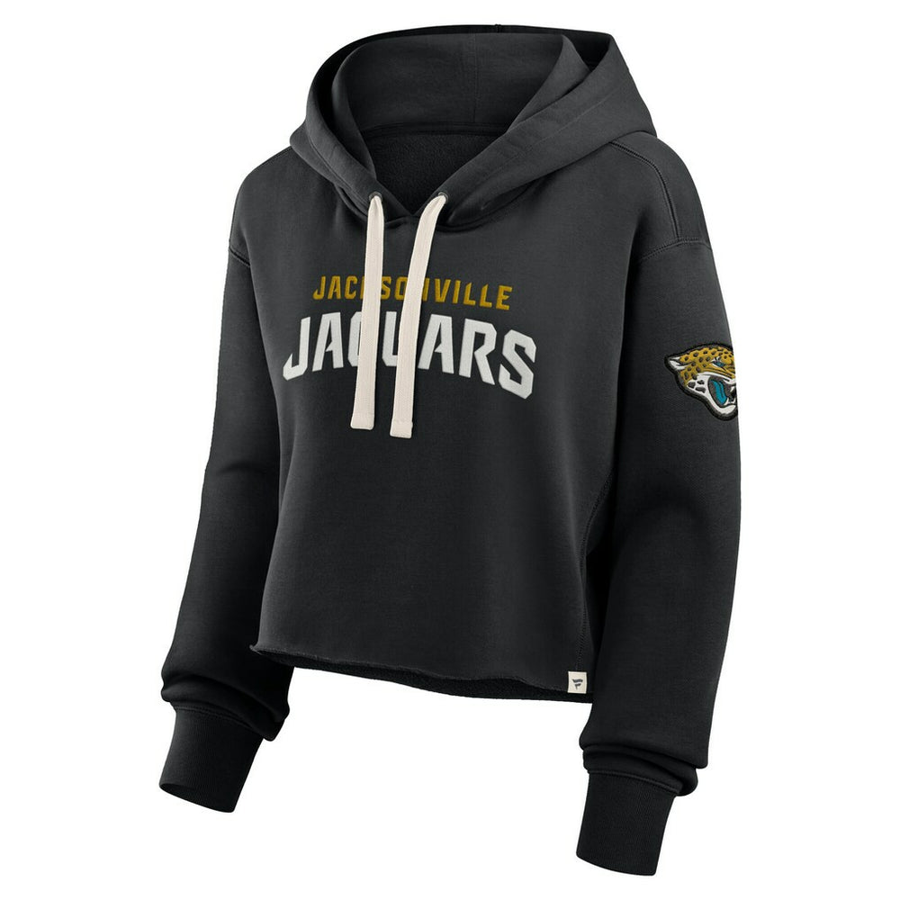 Jacksonville Jaguars Women's Oversized Hometown Heritage Cropped Hoodie - Black outlet