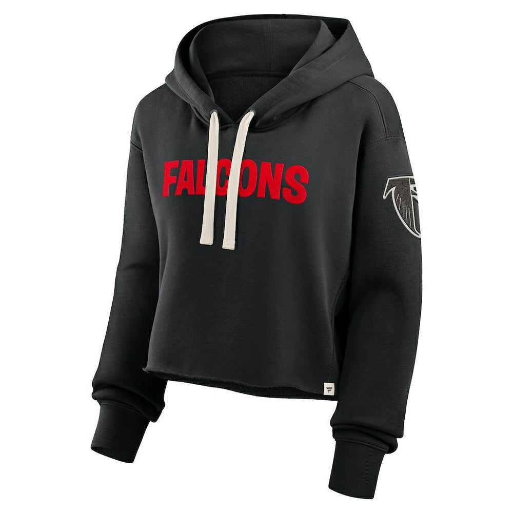 Atlanta Falcons Women's Oversized Hometown Heritage Cropped Hoodie - Black outlet