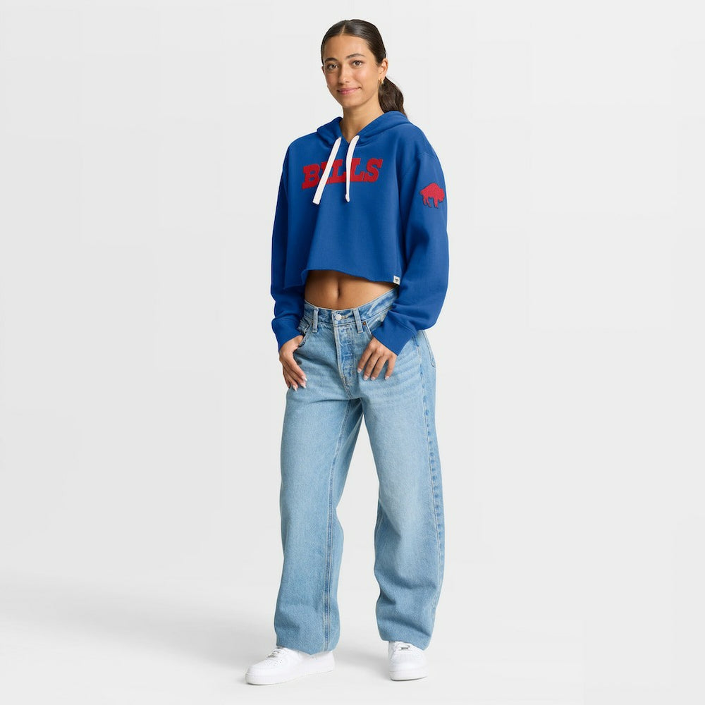 Buffalo Bills Women's Oversized Hometown Heritage Cropped Hoodie - Royal on sale