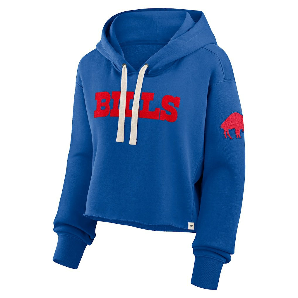 Buffalo Bills Women's Oversized Hometown Heritage Cropped Hoodie - Royal on sale
