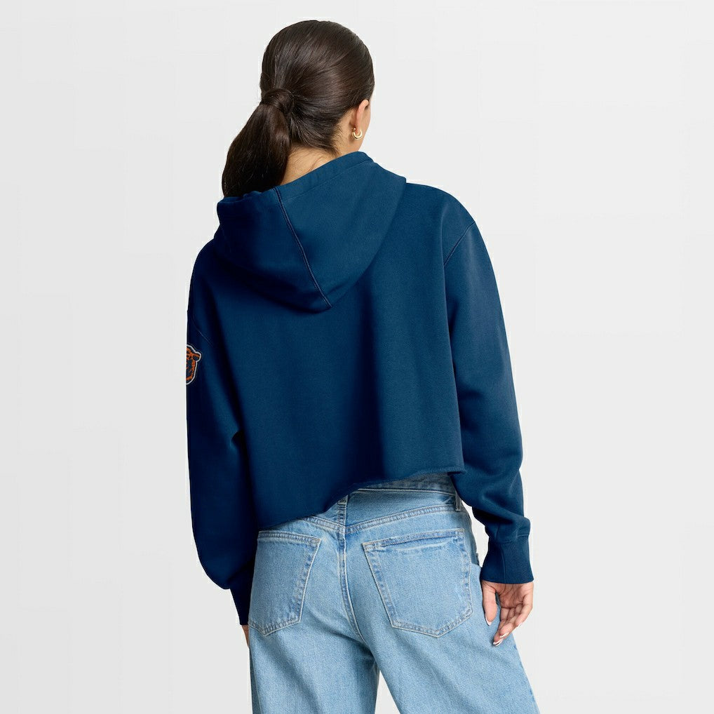 Chicago Bears Women's Oversized Hometown Heritage Cropped Hoodie - Navy cheap