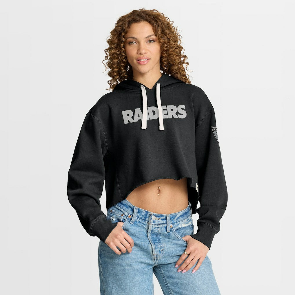 Las Vegas Raiders Women's Oversized Hometown Heritage Cropped Hoodie - Black cheap